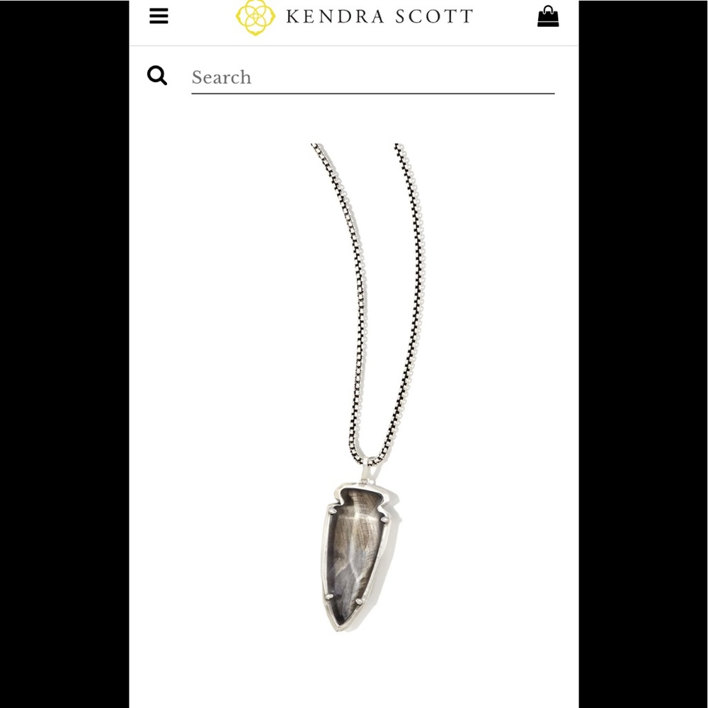 Kendra Scott Kimmy Arrow Necklace Grey/Silver